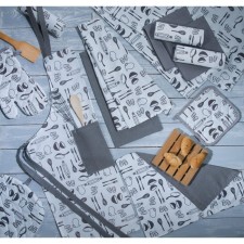 Kitchen towel Loft, size 45x60 cm, gray color
