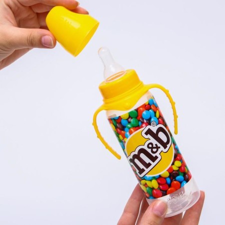 A bottle of feeding "Drage M&B", classic throat, 250 ml., 3 months, cylinder, with handles-4