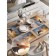 A set of napkins for setting the table "Dolphins at sunset", rectangular, rounded edges, size 30x46 cm, 4 pcs