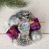 Summary for one candle "Mishura Wave" bumps, ball, gifts, 7.5x3.5 cm dot d-2 cm