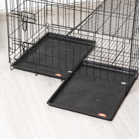 A cell for dogs and cats, a two -tier 70 x 50 x 60 cm, black-9
