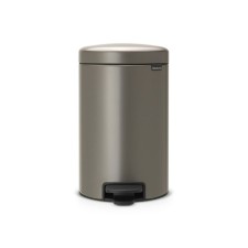 Brabantia Newcon bucket, plastic inner bucket, with a pedal, platinum color, 12 liters