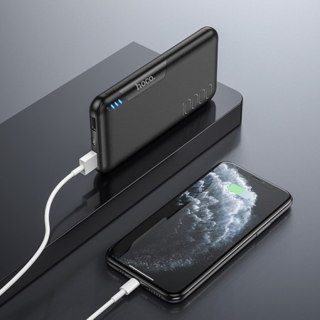 External battery Hoco J82, Li -Pol, 10,000 mAh, microUSB/type -C - 2 A, 2 USB - 2 A, black-4