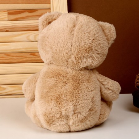 Soft toy "Bear", with a bow in peas, 26 cm, beige color-2