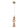 Suspended lamp Crystal Lux, Iris 2070/201, E14, 1x60 W, 47x13x13 cm, Golden Color