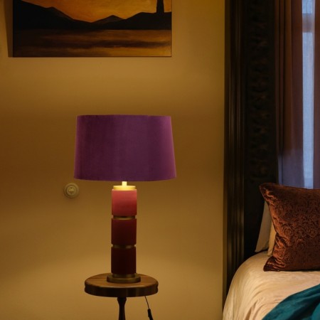 Bordeaux burgundy lamp "Bordeaux/golden 1x40W, E27, 56x56x85 cm