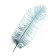 Feather for decor, length from 45 to 50 cm, color is powdered