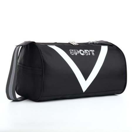 Sports bag, lightning department, side grid, long belt, black color