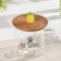 Glass mug with wooden cover "Pineapple", 300 ml