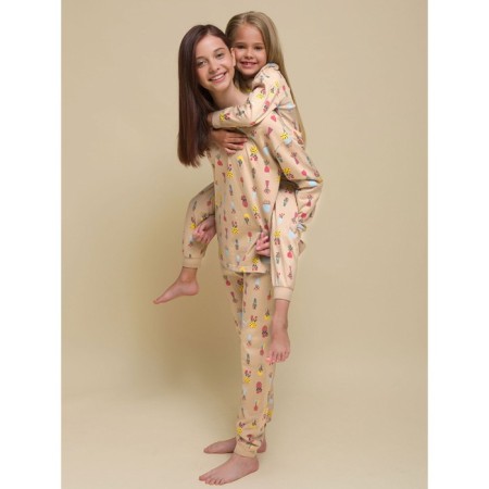 Set for girls, height 122 cm, beige color