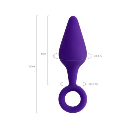 Bung anal plug, silicone, purple color, 11.5 cm, d = 3.3 cm-5