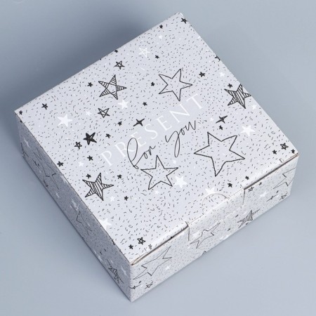 Box Gift team, packaging, “stars”, 15 x 15 x 7 cm-1