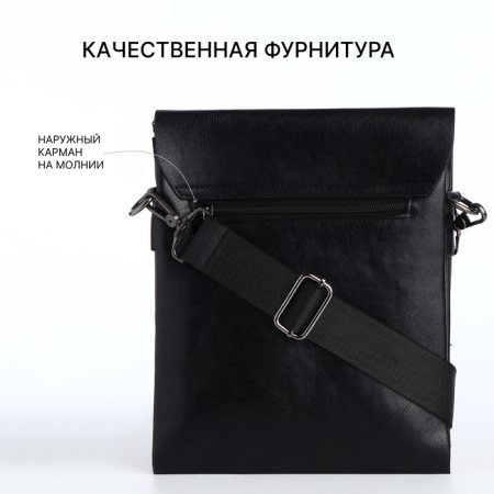 Male bag, black color-4