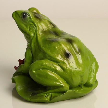 Garden figure "Frog with lotus" Malaya 18x18cm-8