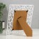 Photo frame plastic 10x15 cm "leaves" white 18x23 cm