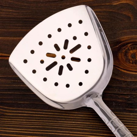 Shumovka-Lopatka for cauldron Uzbek 45cm, width 14cm, with a wooden handle-1