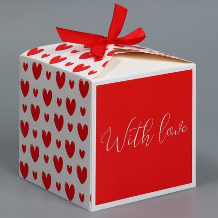 Gift folding box, packaging, "love", 12 x 12 x 12 cm-2