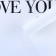 Flower film Two -way Packing "Love You", white, 56 x 56 cm