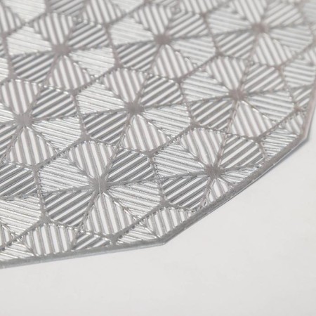 Set of serving napkins on the table "Hypnosis", 4 pcs, d = 38 cm, silver color-4