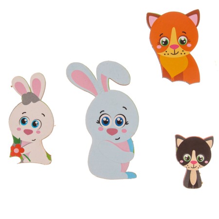 Logical puzzle "Animals and cubs", D = 20 cm-6