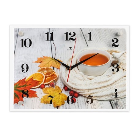 Watching clock, interior: kitchen, "tea in the country in the fall", silent, 30 x 40 cm