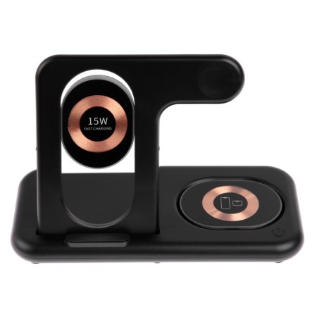 Wireless charger 3 in 1 Y36, 15 W, folding, backlight, USB, Type-C, black-4