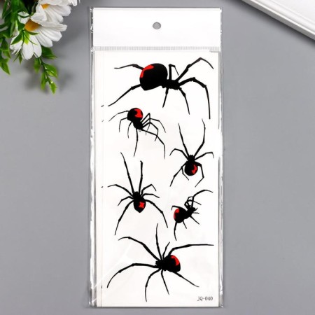 Tattoo on the body color "Spiders" 21x9.5 cm-2