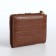 Women's wallet on the button, brown color