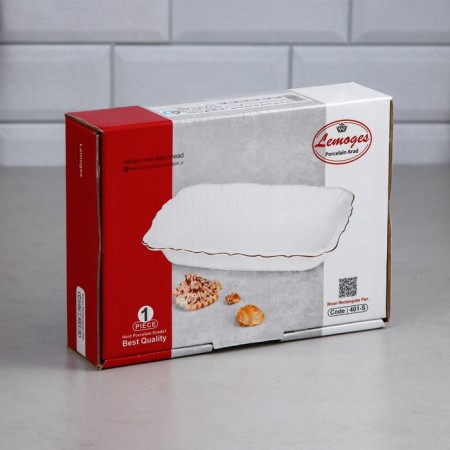Baking form, 1.1 l, rectangular, porcelain, Iran-4