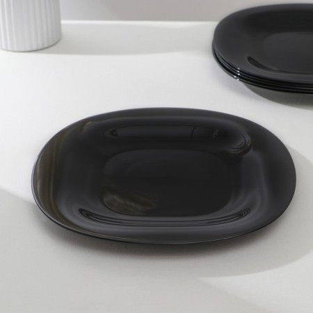 Service table Luminarc Carine White & Black, glass ceramics, 30 objects, white and black color-2