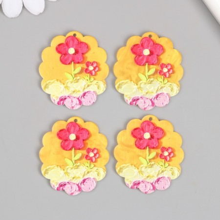 Decor for the work of acrylic "plasticine flowers" 0.2x3.5x3.9 cm-2
