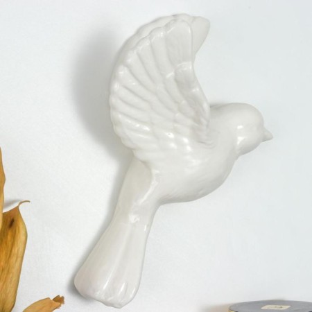 Decor wall ceramics "White Bird" 6.6x12.2x19.2 cm-2