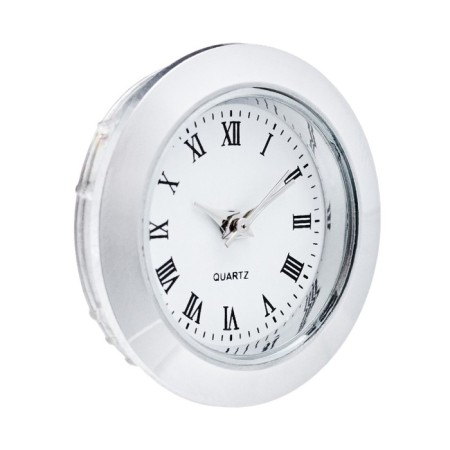 Quartz clock, D-2.5 cm, LQ377A, discrete move, silver-3