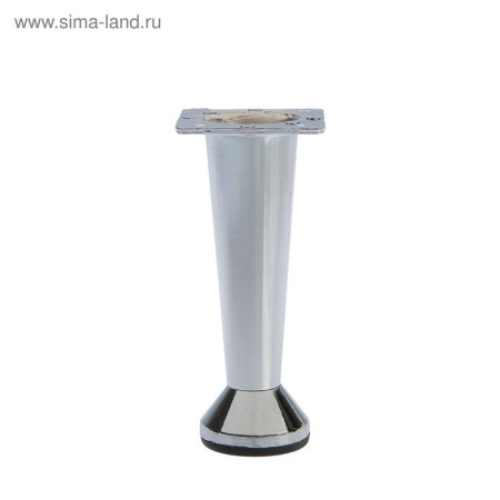 The support is furniture, adjustable, cone -shaped, h = 100 mm, chromium color, 4 pcs TMP