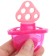 Silicone teether "for the front teeth", pink, with a cap, crumb I