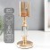 Summary Metal for 1 candle "Column-Cristal" gold 32x12x12 cm