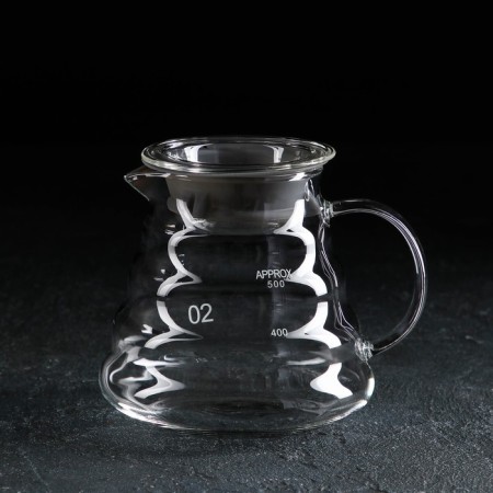 Glass teapot with a breeze cover, 500 ml