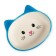 MIKA Ceramic oval "cat muzzle" 200 ml 14 x 12 x 3.5 cm, blue