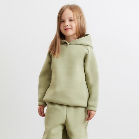 Hoody Children's Minaku: Basic Line Kids Olive Color, Height 104-1