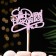 Topper wooden "Happy Birthday" Lilac 13x8 cm
