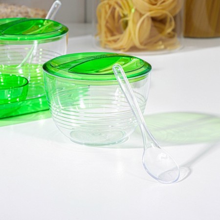 Fresh kitchen set, containers 300 ml, green color-2