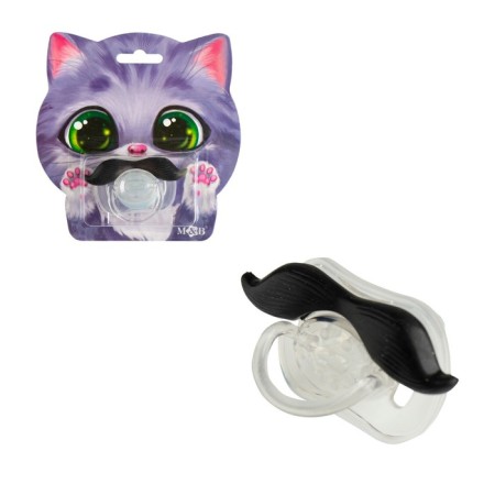 Silicone orthodontic dummy "cat", from 0 months, with a cap-1