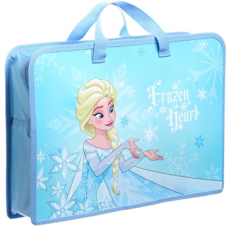 Plastic folder with A4 handles, on a zipper, 80x330x240 mm, cold heart-3