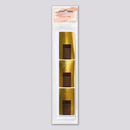 Forms for nail extension are narrow, 100 pcs, golden color-4