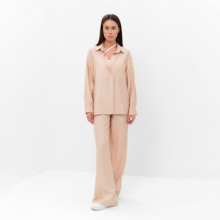 Women's costume (shirt and trousers) Mist Summer Time, R.50, beige-4