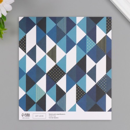 Scrapbooking paper bilateral "Scandinavia" density 180 grams set 10 pcs 15.5x17 cm 1071838-2