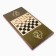 Wooden backgammon large with checkers, board game "Leo", 60 x 60 cm