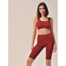 Велосипедки женские в рубчик Short Leggings Rib, размер 42-44, цвет тёмно-вишнёвый