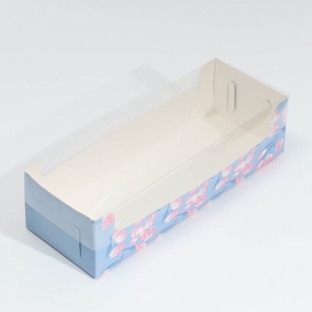 Confectionery packaging, cupcake box with PVC lid, "tenderness", 30 x 8 x 11 cm-2