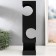 Souvenir metal stand for bottles "Geometry" black 10x10x40 cm